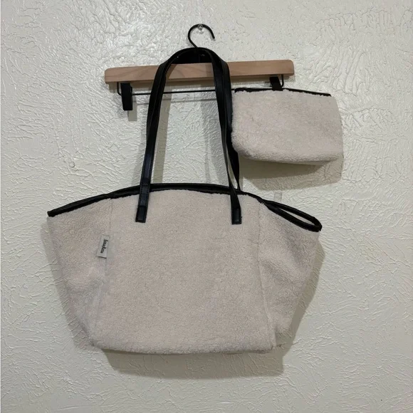 NWT cream and black Neiman Marcus backpack New Neiman Marcus Large Backpack NWTGS | eBay main image 2